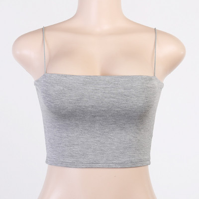 Κλασικό μοντέλο γυναικείο κοντό τοπ με λεπτές τιράντες