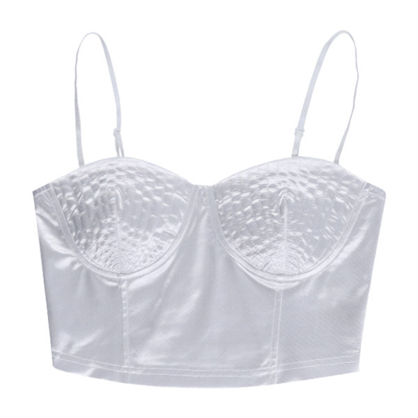 Μοντέρνο κοντό φανελάκι με λεπτές τιράντες