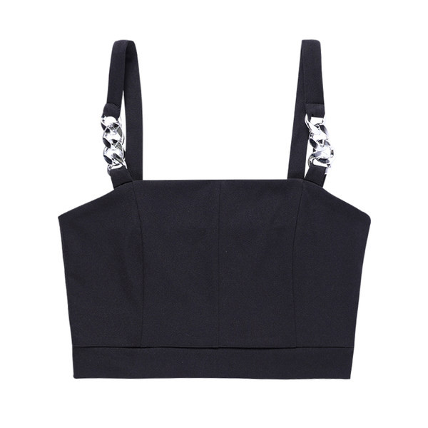 Naiste lühike laiade rihmadega topp