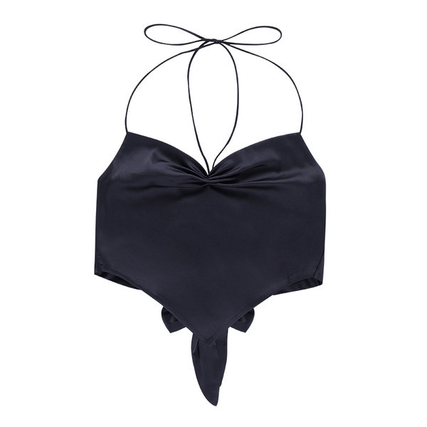 Asümmeetriline peenikeste rihmadega naiste topp