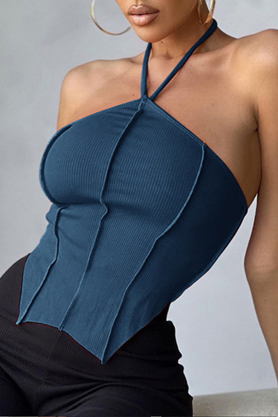 Κοντό γυναικείο φανελάκι με λεπτές τιράντες