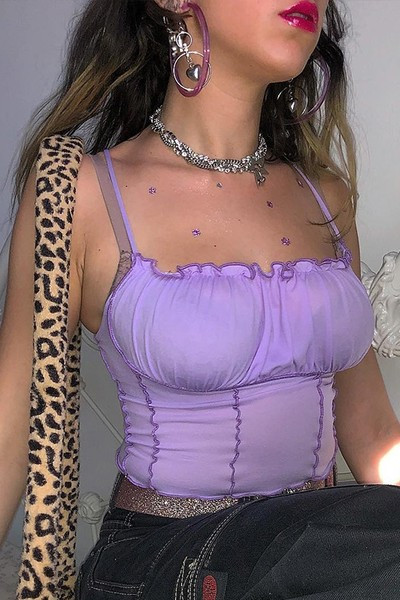 Γυναικείο κοντό μπουστάκι με λεπτές τιράντες