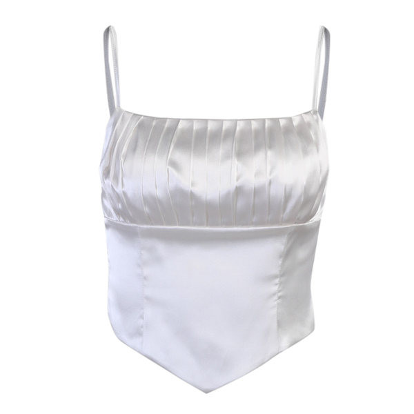 Ženska moderna majica bez rukava na tanke naramenice