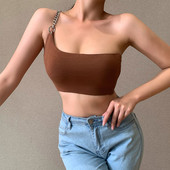 Igapäevane naiste lühike ühe rihmaga topp