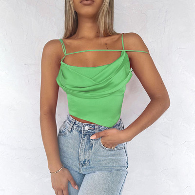 Μοντέρνο γυναικείο φανελάκι με λεπτές τιράντες - σε δύο χρώματα