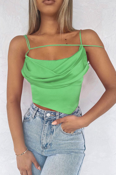 Μοντέρνο γυναικείο φανελάκι με λεπτές τιράντες - σε δύο χρώματα