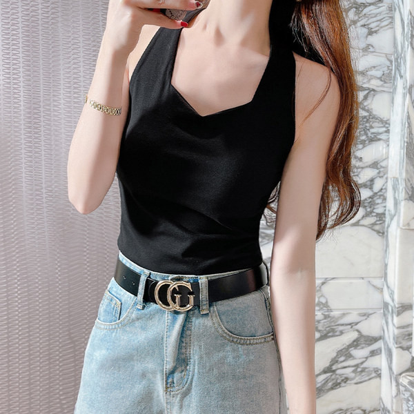 Naiste topp ristrihmadega seljal