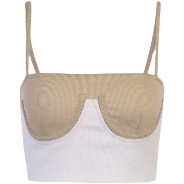 Κοντό φανελάκι με λεπτές τιράντες