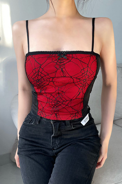 Moderna majica bez rukava s trakom i tankim naramenicama