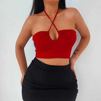 Naiste lühike rinnakorv mitmes värvitoonis lipsudega