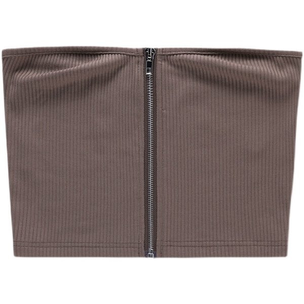 Ženski poprsje od samta s patentnim zatvaračem