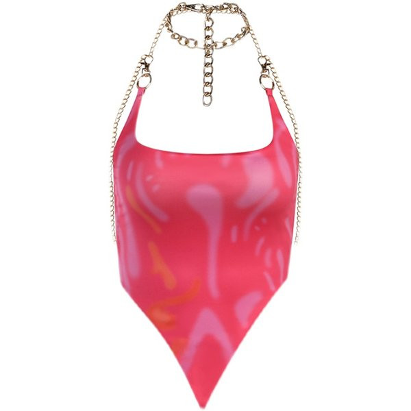 Asümmeetriline metallketiga tanktop