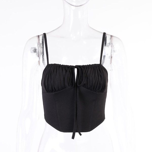 Naiste lühike rinnahoidja õhukeste rihmade ja lipsudega