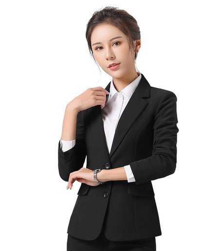 Γυναικείο επίσημο μπουφάν με μακριά μανίκια και κούμπωμα με κουμπιά