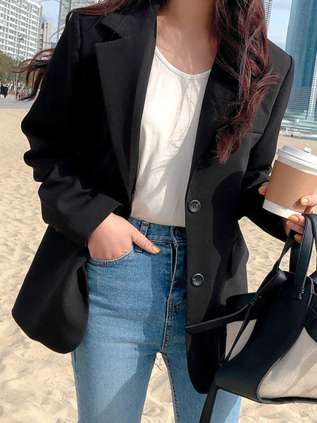 Изчистен модел дамско сако с дълъг ръкав