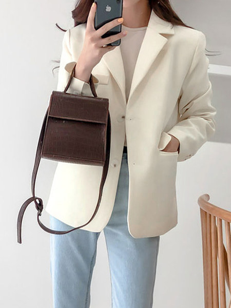 Изчистен модел дамско сако с дълъг ръкав