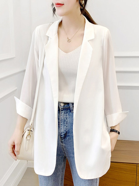 Κομψό γυναικείο μπουφάν με κουμπιά - σε πολλά χρώματα