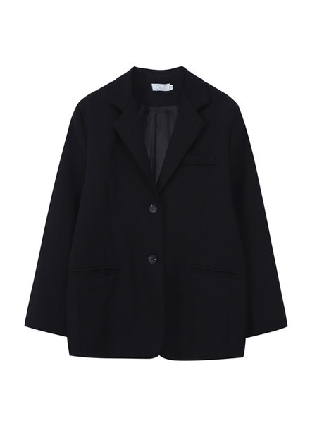 Γυναικείο casual μπουφάν με κουμπιά - φαρδύ μοντέλο