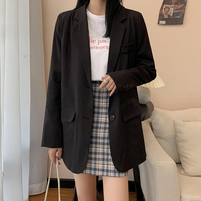 Μακρύ και φαρδύ σακάκι με κουμπιά σε δύο χρώματα