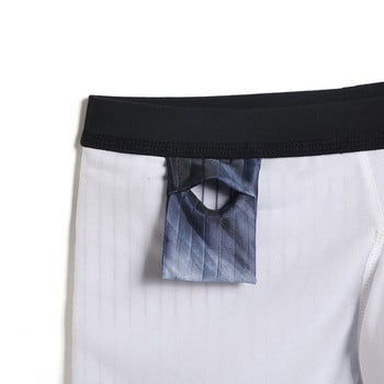 Ανδρικό μαγιό τύπου boxers με κορδόνια και επιγραφή