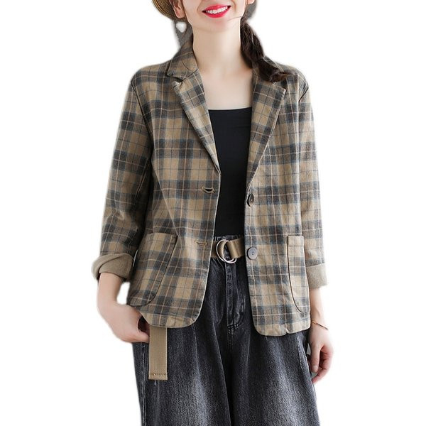 Uue mudeli naiste lühike nööpide ja taskutega jakk