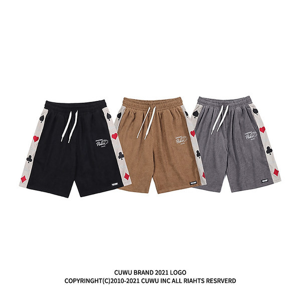 Naiste lühikesed püksid kirja ja aplikatsiooniga