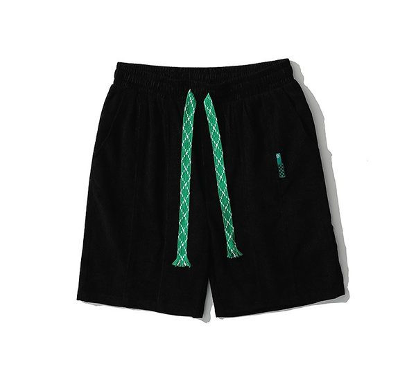 Дамски къси панталони с връзки в бял и черен цвят 