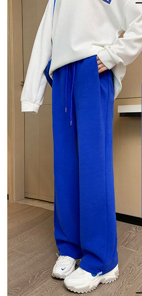 Sports-casual βαμβακερό παντελόνι με ελαστική μέση