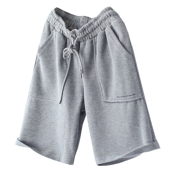 Paprastos moteriškos 3/4 kelnės su kišenėmis