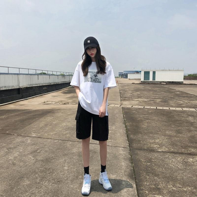 Alkalmi női nadrág zsebekkel - fekete és szürke