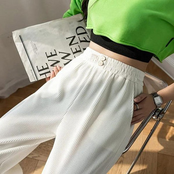 Ежедневен дамски панталон с джобове-прав модел