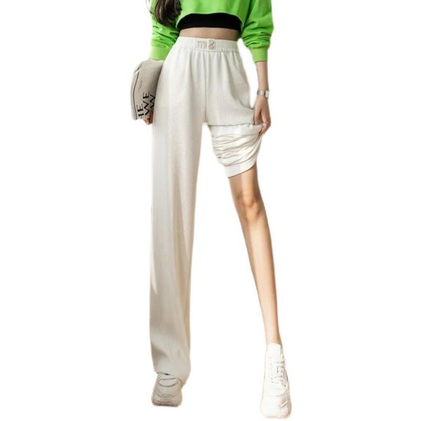 Pantaloni casual dama cu buzunare-model drept