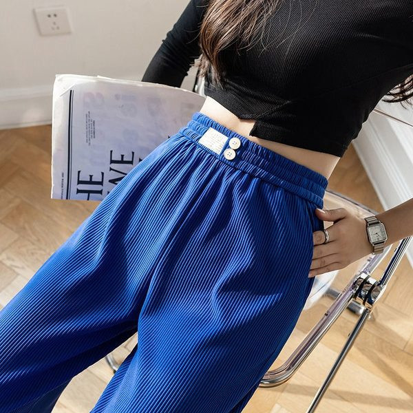 Pantaloni casual dama cu buzunare-model drept