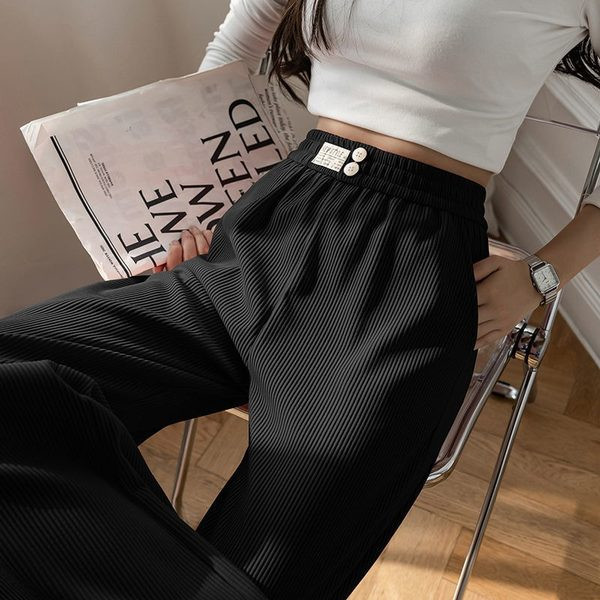 Pantaloni casual dama cu buzunare-model drept