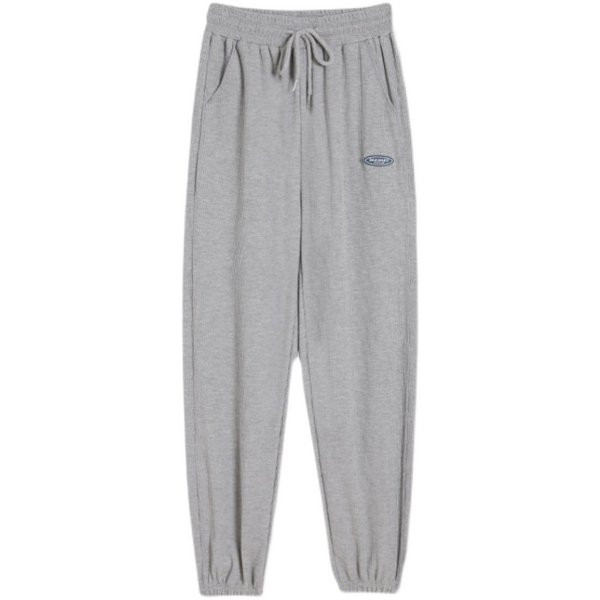 Γυναικεία φόρμα με έμβλημα - μαύρο και γκρι χρωμα