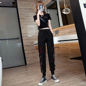 Ежедневен панталон с връзки и джобове - за жени