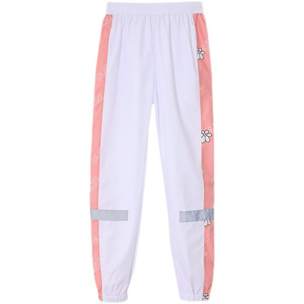 Γυναικείο αθλητικό και casual παντελόνι με μαύρο και ροζ στάμπα