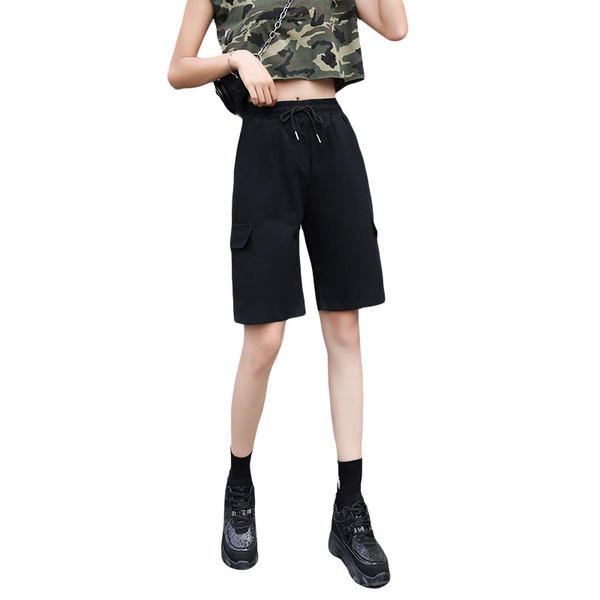 Casual γυναικείο παντελόνι 3/4 με τσέπες