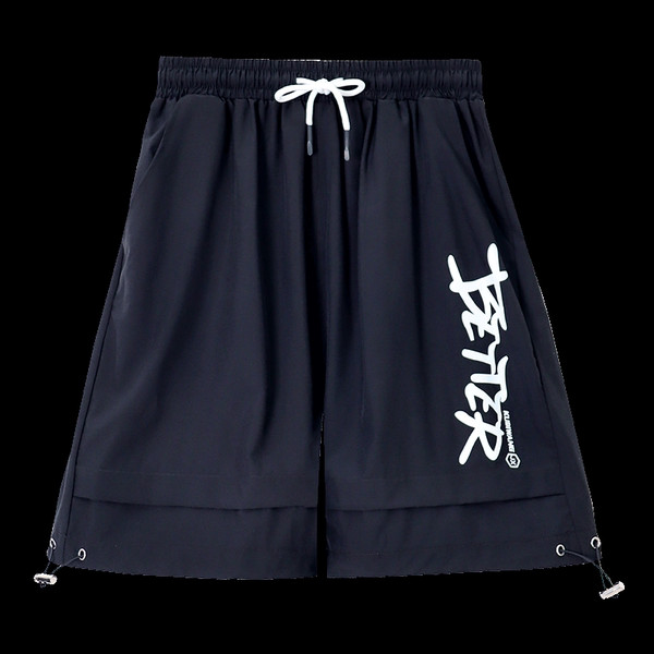 Γυναικείο κοντό αθλητικό σορτς με επιγραφή και τσέπες