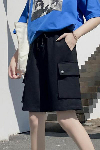 Γυναικείο casual παντελόνι ίσιο μοντέλο με τσέπες