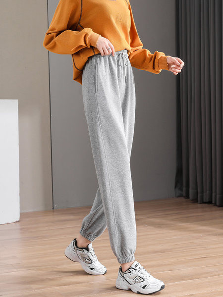 Γυναικείο casual παντελόνι με λάστιχα