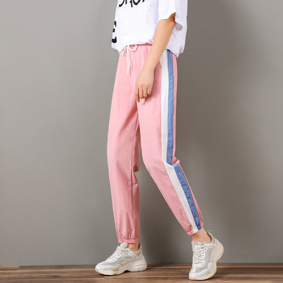 Casual γυναικεία φόρμα με μπορντούρες και τσέπες