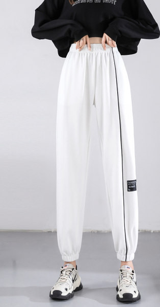 Γυναικείο αθλητικό παντελόνι με ψηλόμεσο και έμβλημα