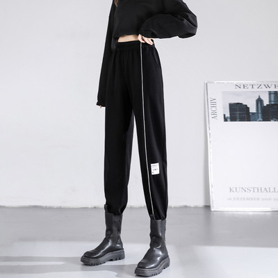 Γυναικείο αθλητικό παντελόνι με ψηλόμεσο και έμβλημα