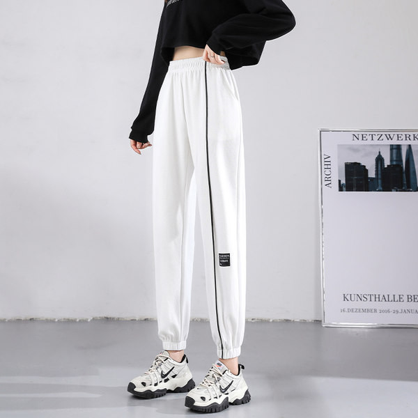 Γυναικείο αθλητικό παντελόνι με ψηλόμεσο και έμβλημα