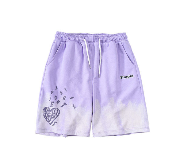 Ежедневни спортни шорти с апликация и надпис за жени