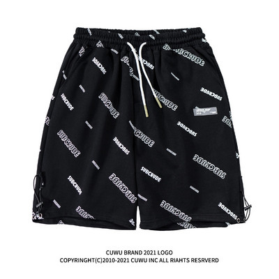 Γυναικείο σορτς με κορδόνια και επιγραφές  σετέσσρα χρώματα