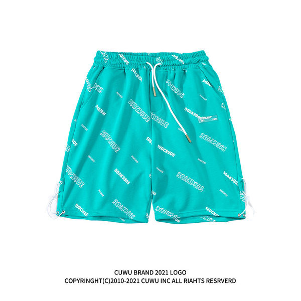 Γυναικείο σορτς με κορδόνια και επιγραφές  σετέσσρα χρώματα