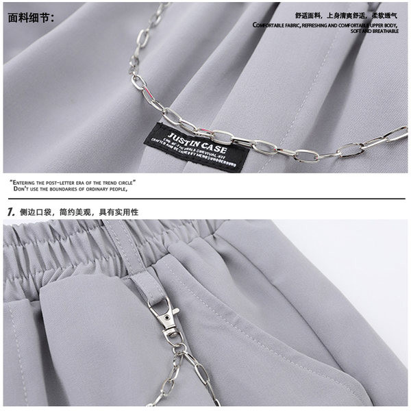 Къси дамски панталони с верижка в два цвята