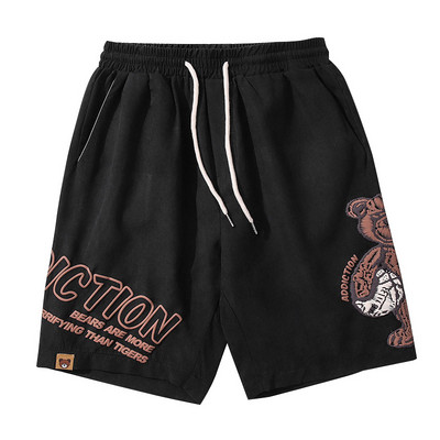 Naiste vabaaja lühikesed püksid tikandi ja trükiga